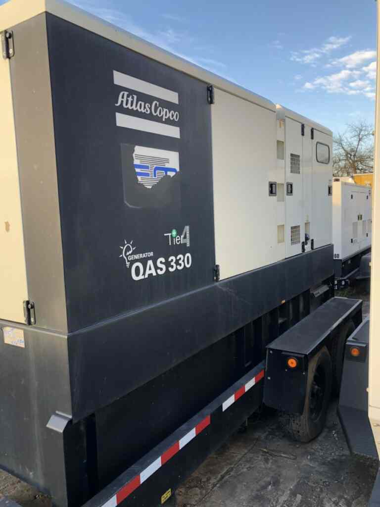 Atlas Copco QAS330 Trailer Mounted Diesel Generator
