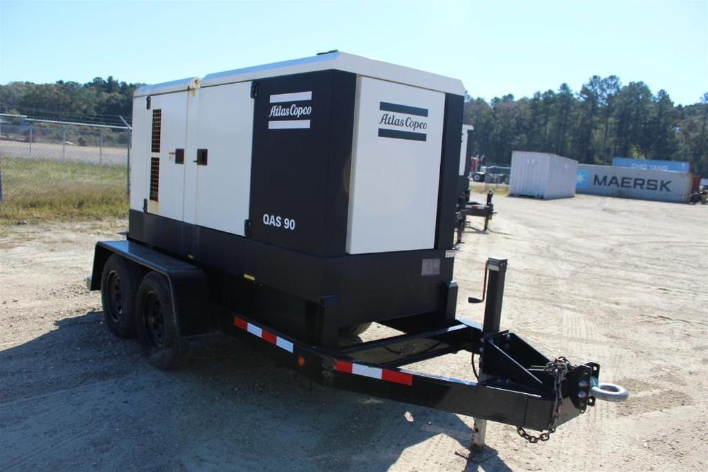 Atlas Copco QAS90 Trailer Mounted Generator – Tier 3 Flex