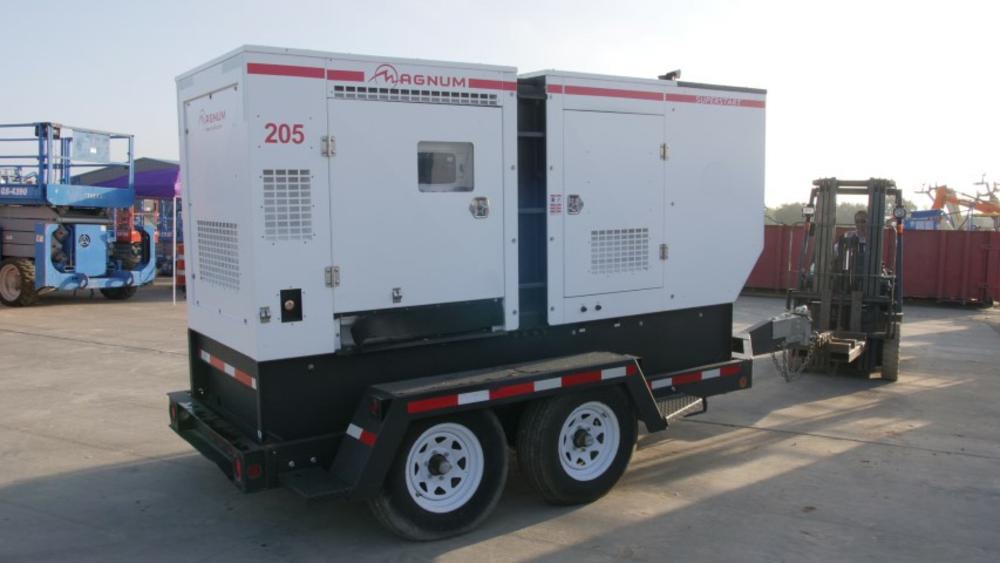 Magnum MMG205 Trailer Mounted Diesel Generator 4,877 Hrs.
