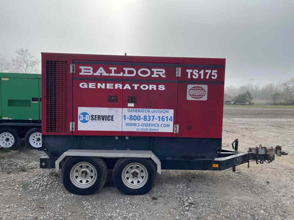 Baldor TS175T Trailer Mounted Diesel Generator - Tier 3