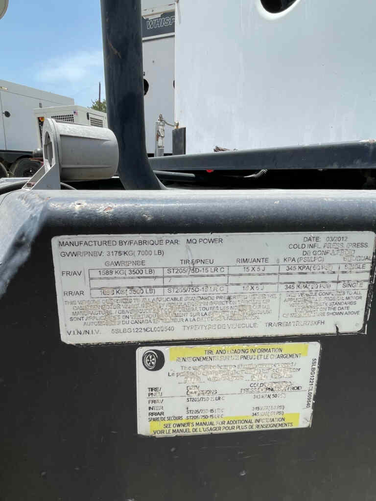 Multiquip DCA70SSIU2 Trailer Mounted Diesel Generator - Tier 3