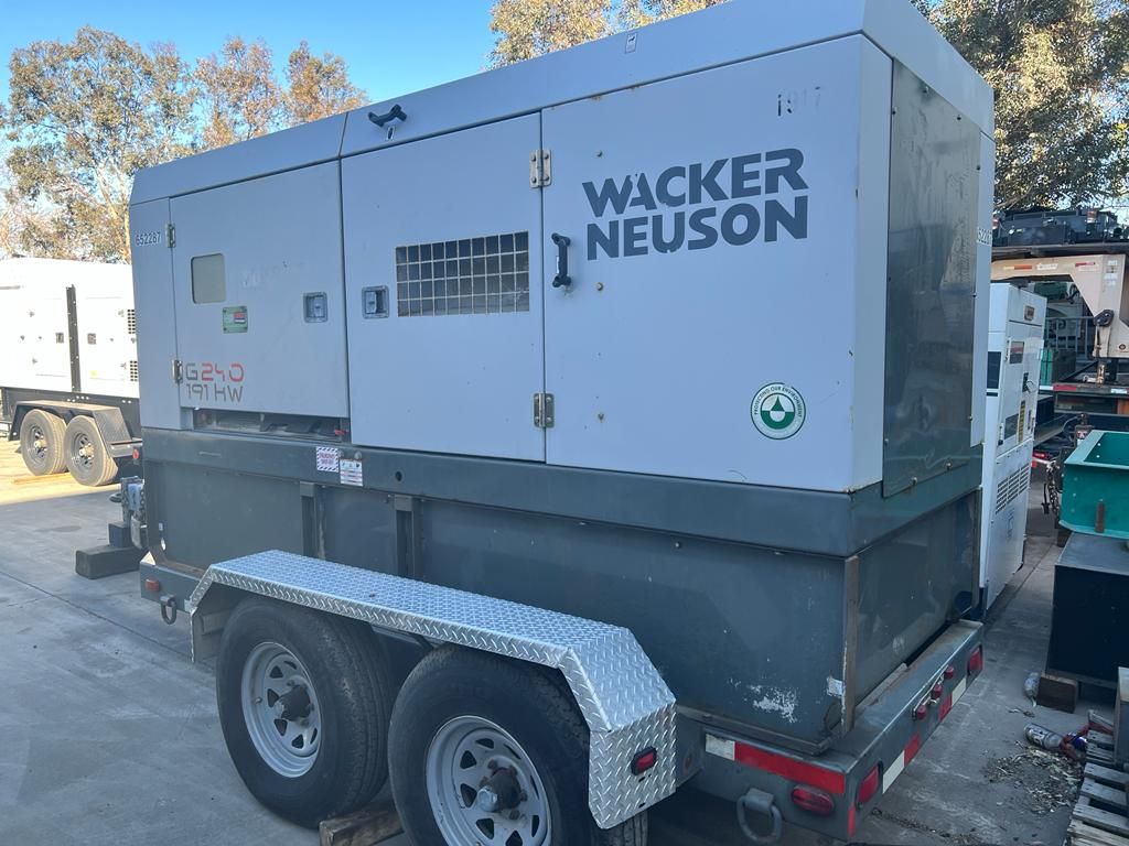 Wacker Neuson G240 Trailer Mounted Diesel Generator – Tier 3