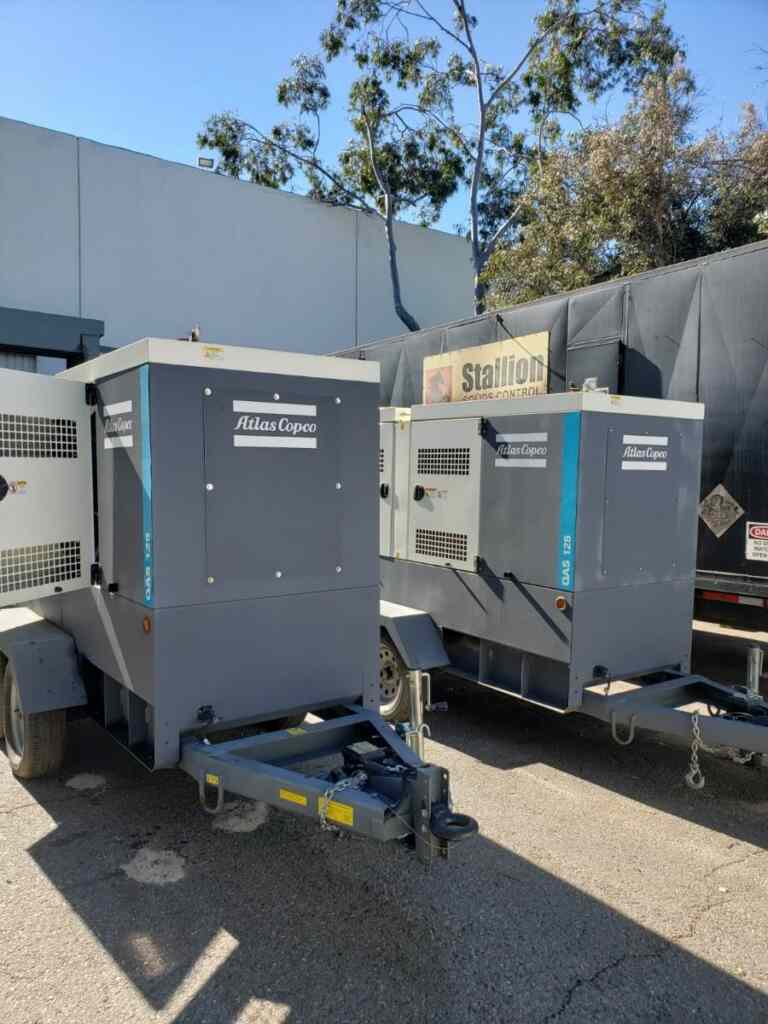 Diesel Generator: Atlas Copco QAS125 Trailer Mounted