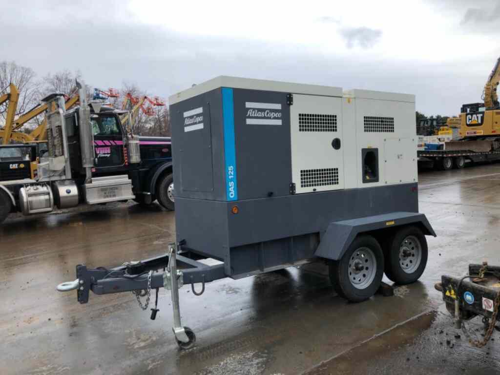 Diesel Generator: Atlas Copco QAS125 Trailer Mounted