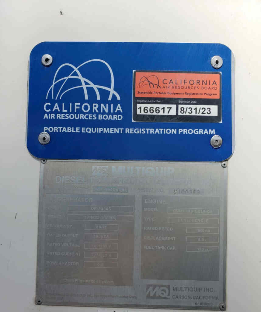 Diesel Generator: Multiquip DCA300SSCU2 Trailer Mounted