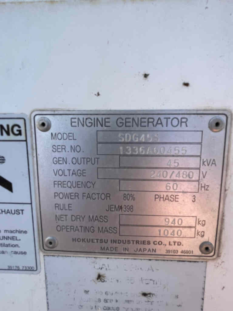 Airman MMD SDG45S Trailer Mounted Diesel Generator - Tier 3