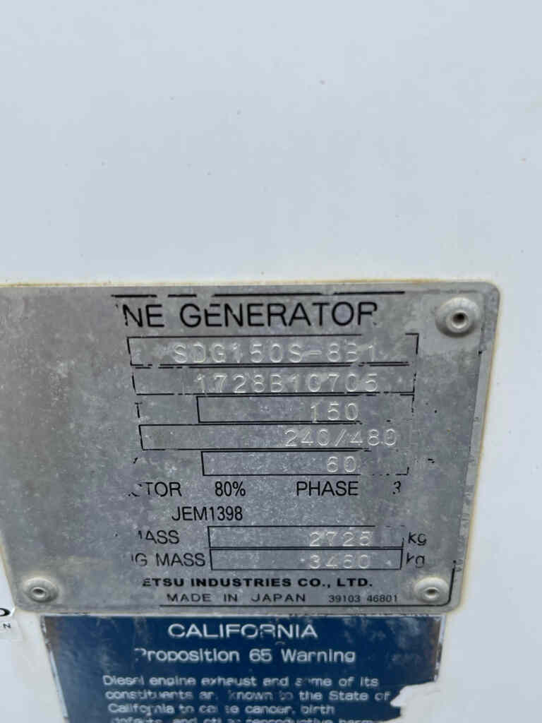 Airman MMD SDG150S Trailer Mounted Diesel Generator - Tier 3