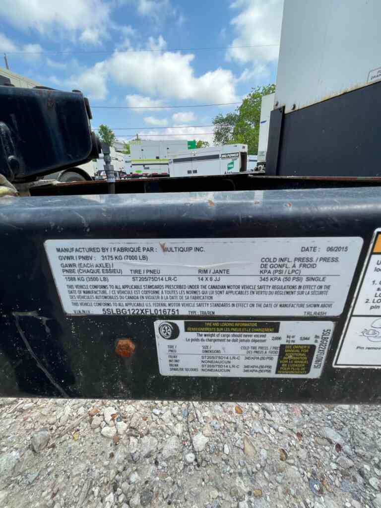 Trailer Mounted Multiquip DCA45SSIU4F Diesel Generator