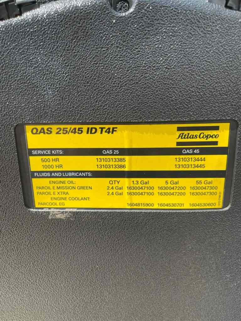 Atlas Copco QAS45 Trailer Mounted Diesel Generator - Tier 3