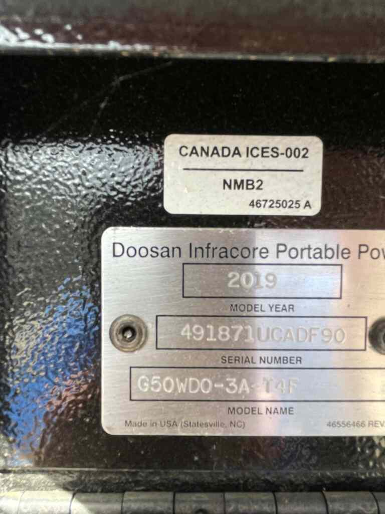 Doosan G50 Trailer Mounted Diesel Generator