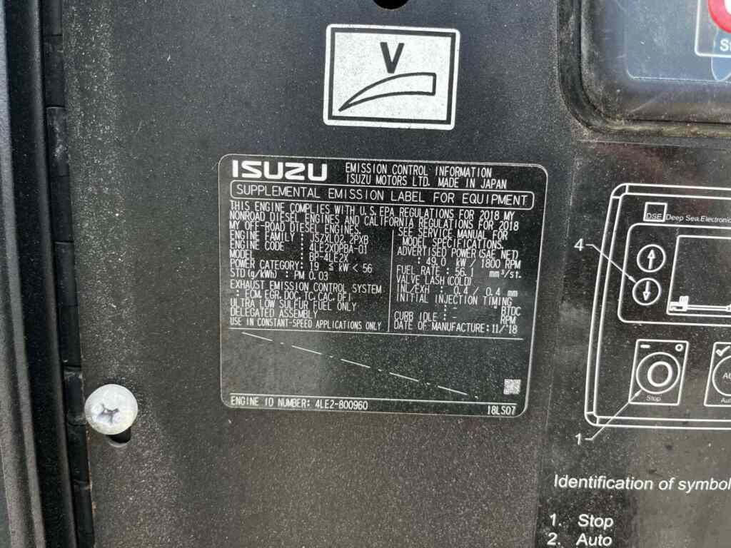 Atlas Copco QAS45 Trailer Mounted Diesel Generator - Tier 3