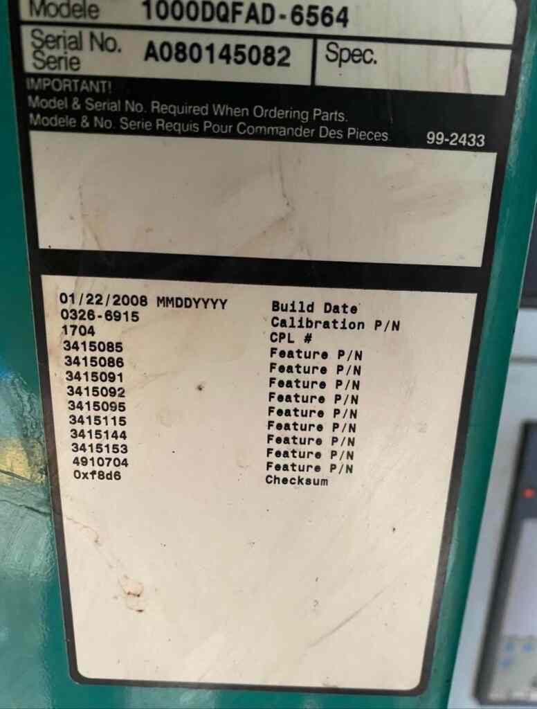 Diesel Power Module: Cummins C1000D6RG - Tier 2