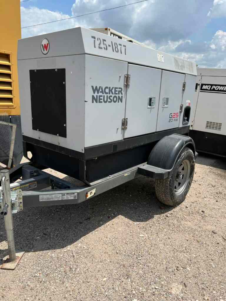 Wacker Neuson G25 Trailer Mounted Diesel Generator – Tier 3