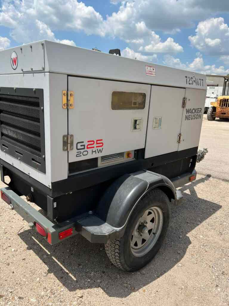 Wacker Neuson G25 Trailer Mounted Diesel Generator - Tier 3