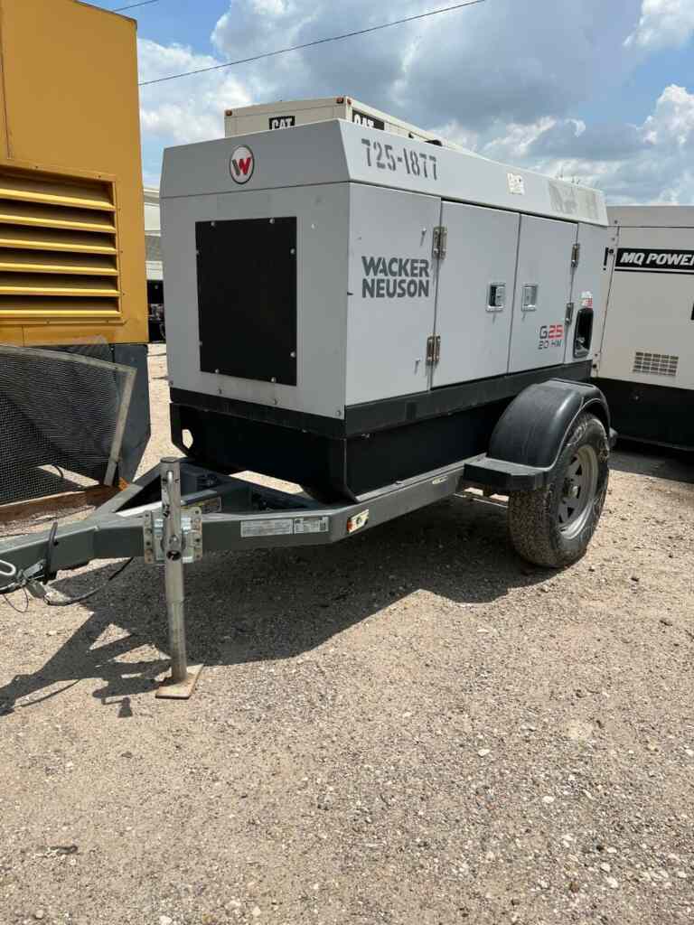 Wacker Neuson G25 Trailer Mounted Diesel Generator - Tier 3