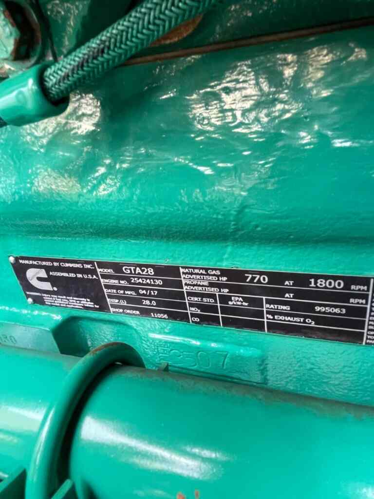 Cummins 500GFGB Standby Natural Gas Generator