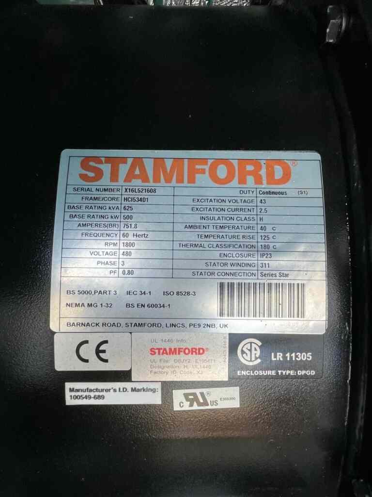 Cummins 500GFGB Standby Natural Gas Generator