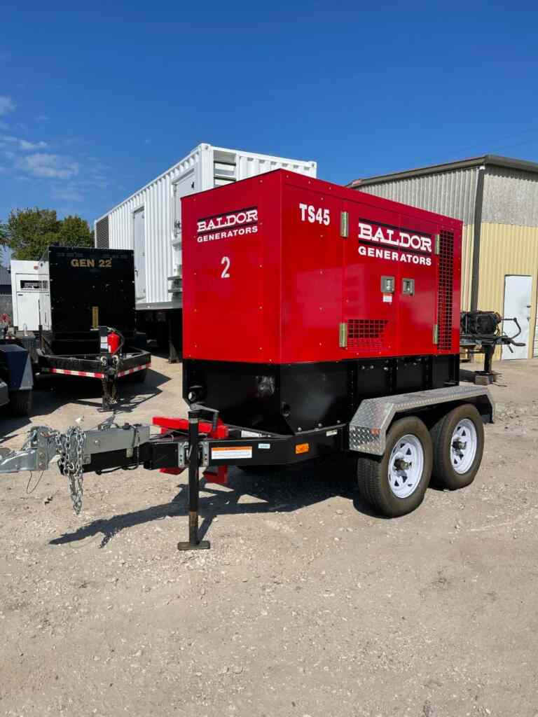 Baldor TS45T Trailer Mounted Diesel Generator – Tier 3