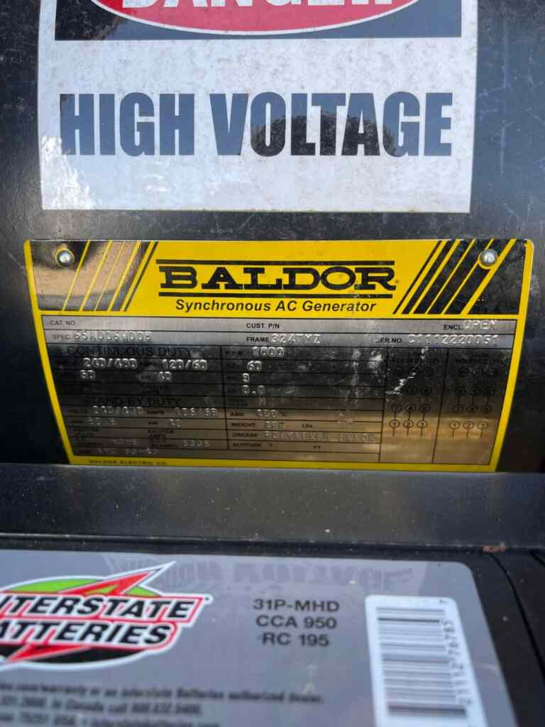 Baldor TS45T Trailer Mounted Diesel Generator - Tier 3