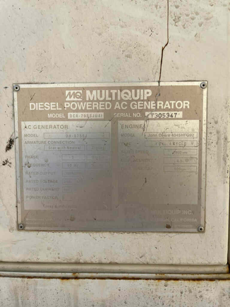 Multiquip DCA70SSJU4i Trailer Mounted — Diesel Generators