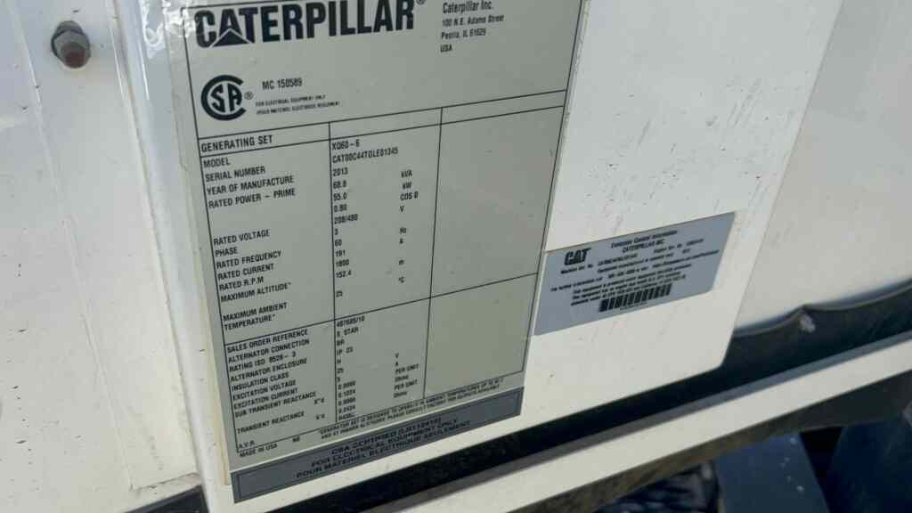 Caterpillar XQ60 Trailer Mounted Diesel Generator