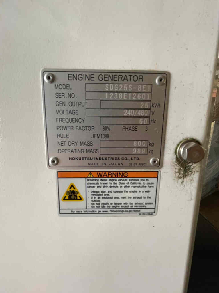 Airman SDG25S Trailer Mounted Diesel Generator