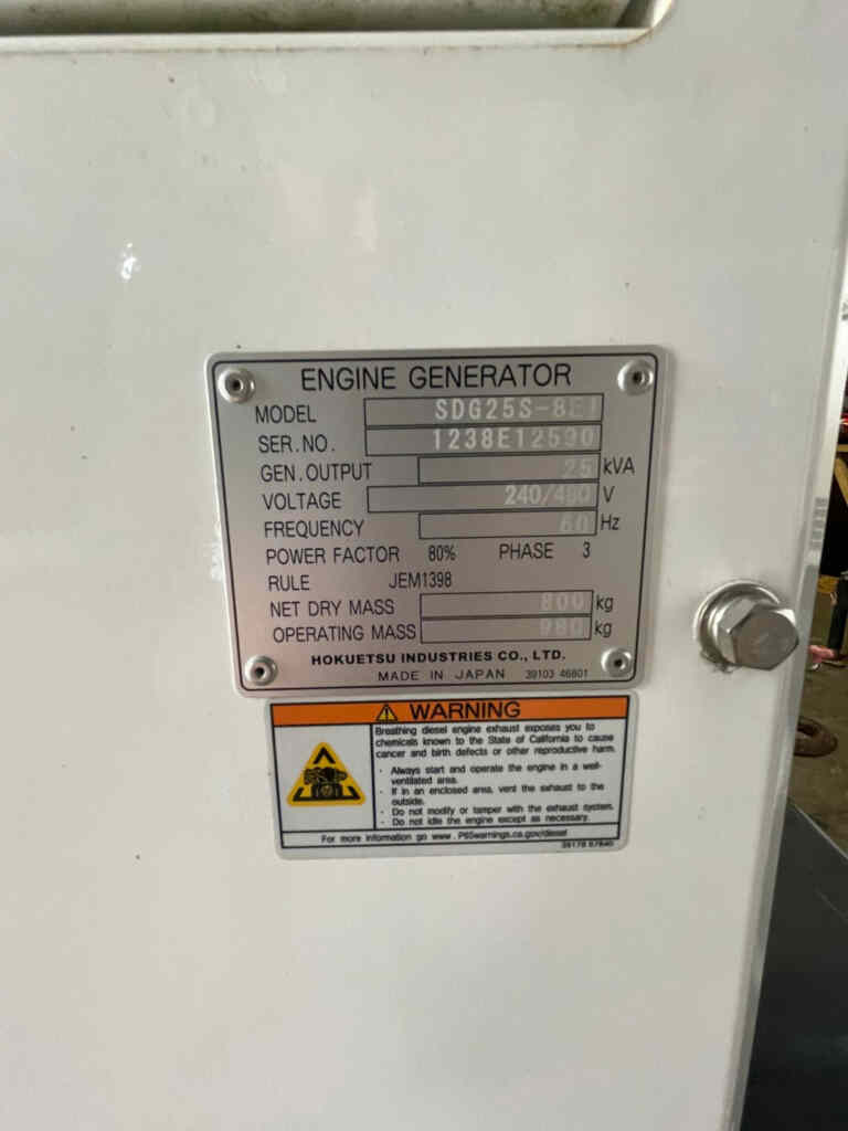 Airman SDG25S Trailer Mounted Diesel Generator