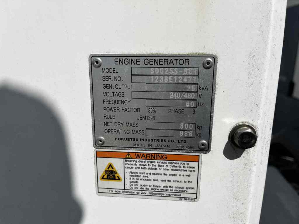 Airman SDG25S Trailer Mounted Diesel Generator