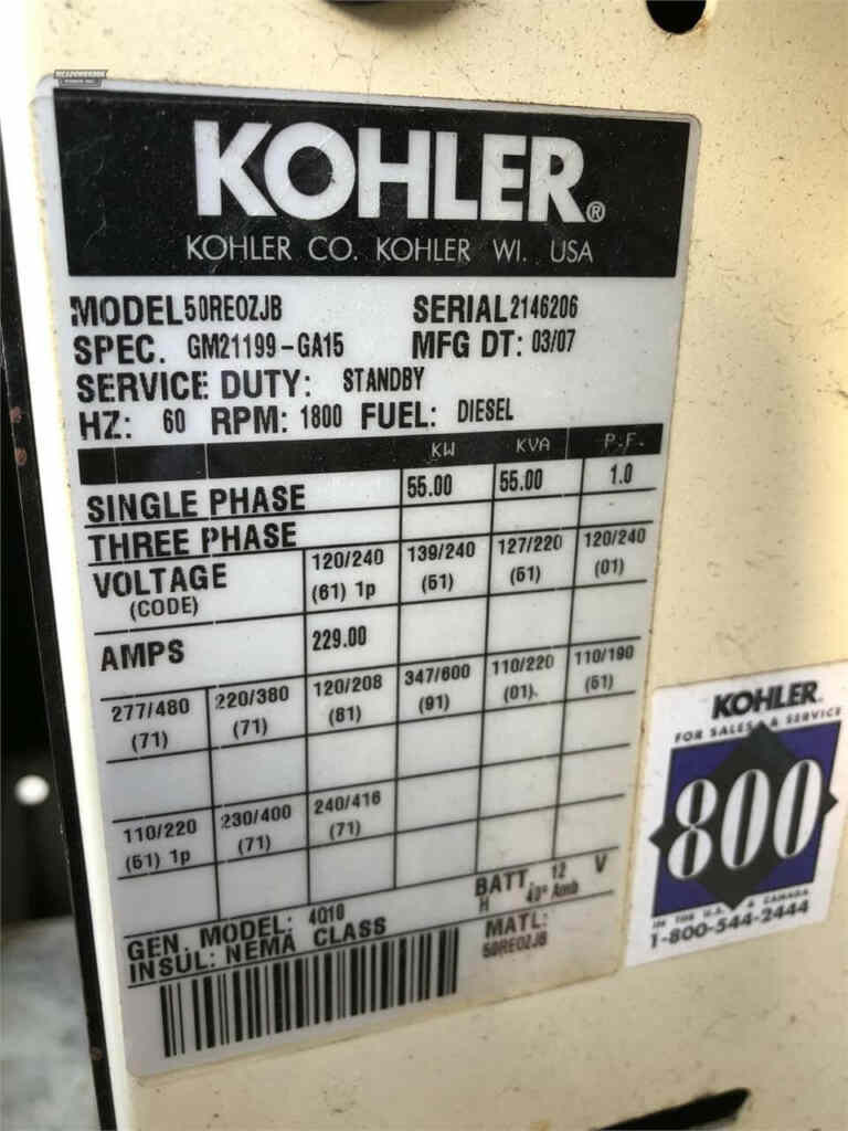Kohler 50REOZJB Trailer Mounted Diesel Generator - Tier 2