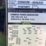 Cummins C200D2RE Trailer Mounted Diesel Generator