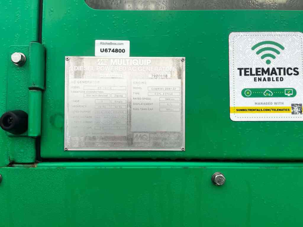 Multiquip DCA150SSCU Trailer Mounted Diesel Generator