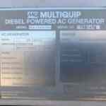 Multiquip DCA125SSJU4i — Diesel Generator, Trailer Mounted