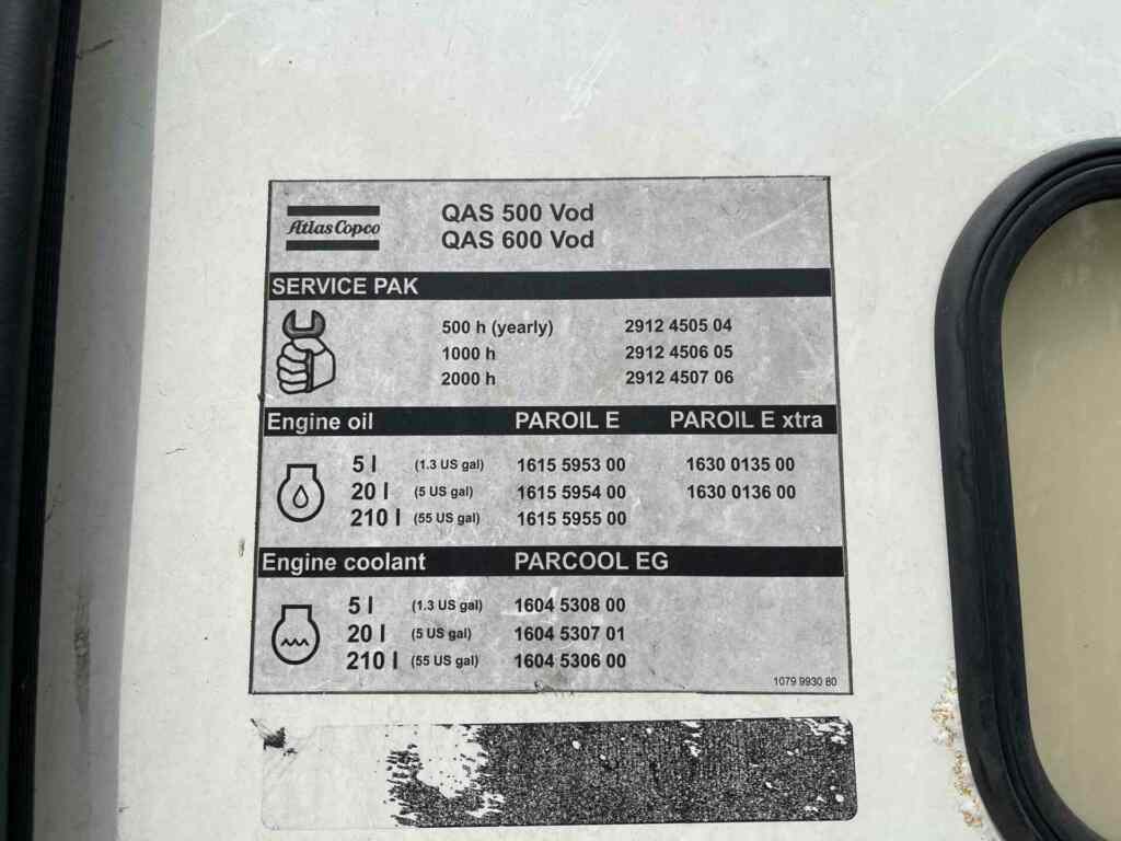 Atlas Copco QAS600 Trailer Mounted Diesel Generator - Tier 2