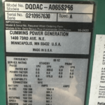 Cummins DQDAC Standby Diesel Generator