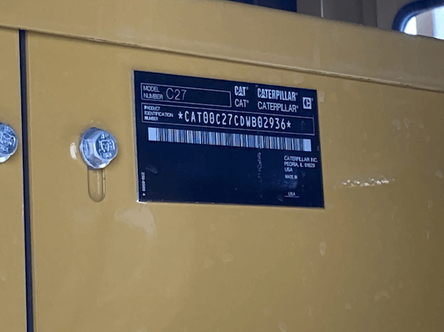 Caterpillar C27 Standby Diesel Generator - Tier 2