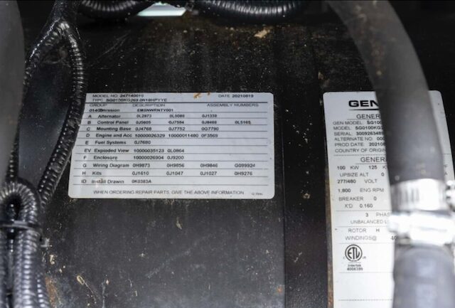 Generac SG100 Standby Natural Gas Generator