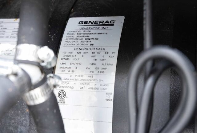 Generac SG100 Standby Natural Gas Generator