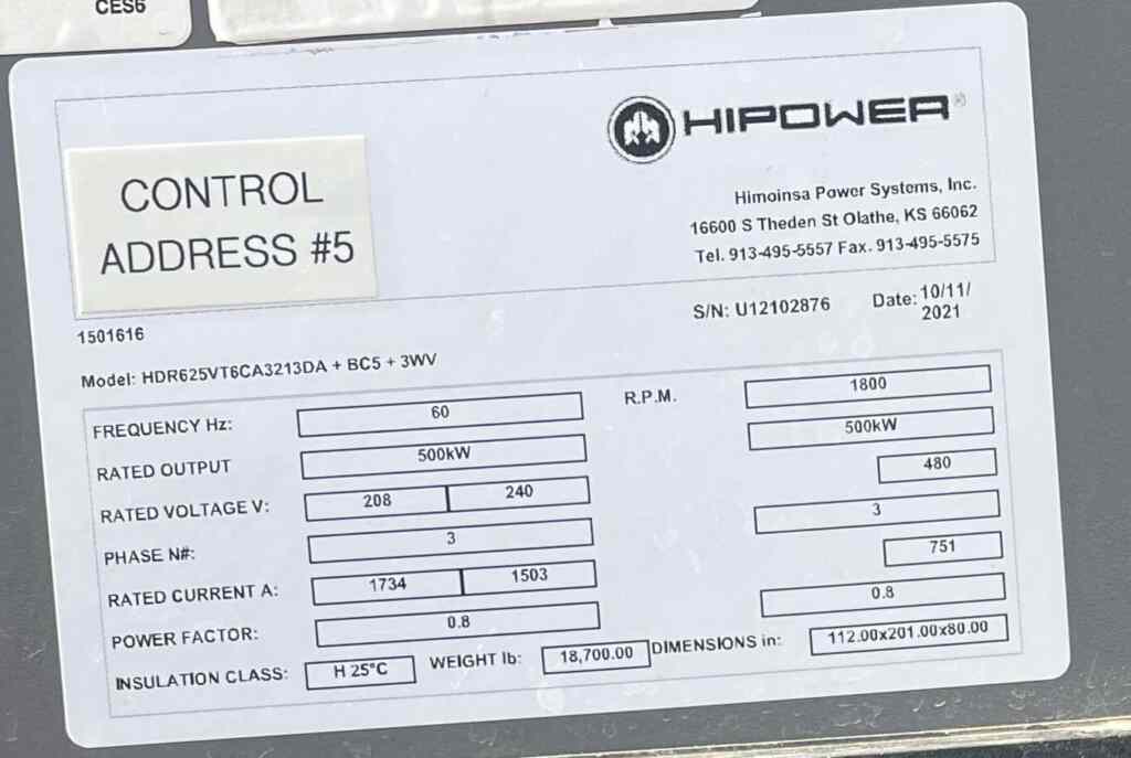 Hipower HRVW625 Trailer Mounted Generator