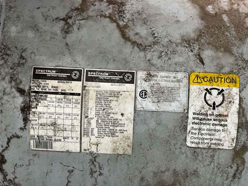 Spectrum 1000DS-4 Standby Diesel Generator