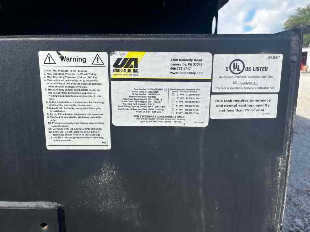 Cummins C100D6C Standby Diesel Generator - Tier 3